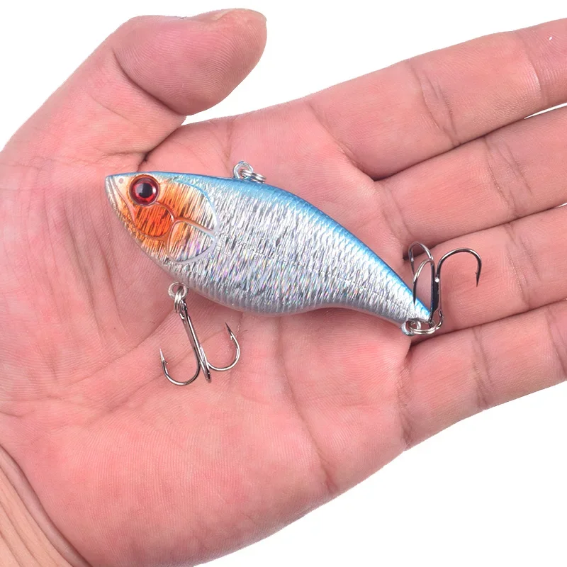 Señuelo de Pesca Hundido Vibrador, 1 unidad, 7,2 cm, 18 g, VIB, Wobblers para curricán, aparejos de pesca de invierno, anzuelos triples, señuelo artificial para perca - imagen 2