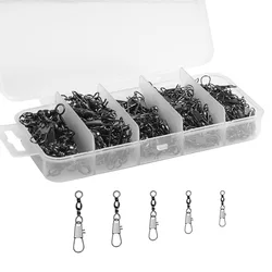 Kit swiveles de pesca cilíndricos – Conectores rápidos y giratorios