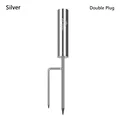 Silver-Double plug