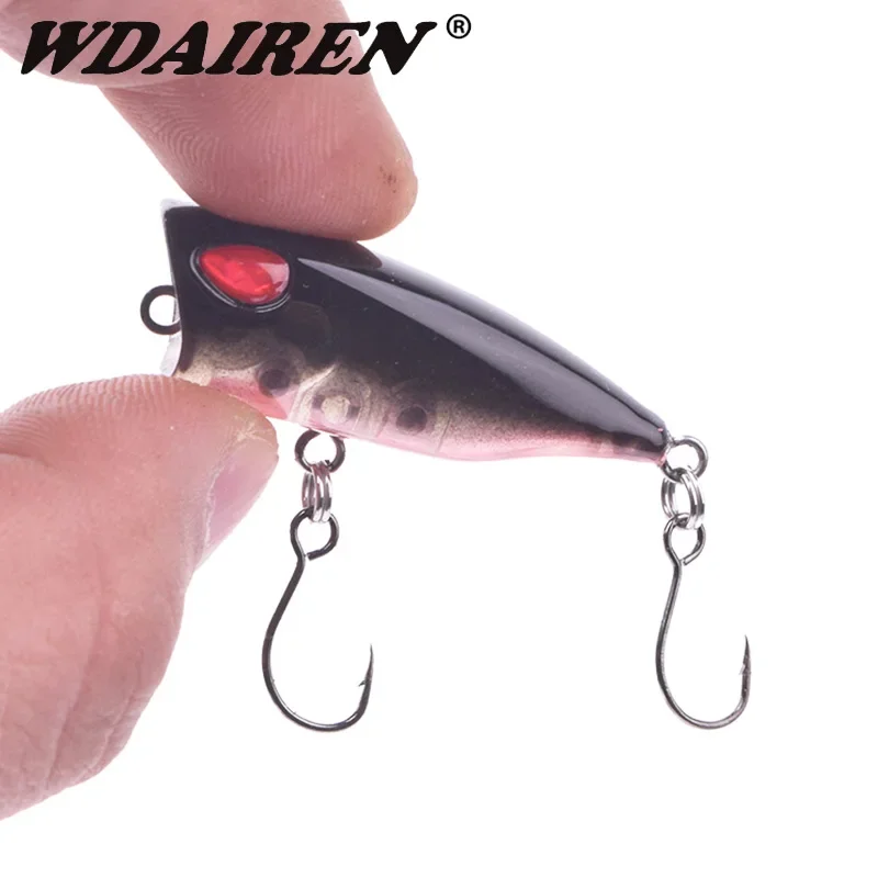 Señuelo de pesca Popper Topwater, cebo duro Artificial de 4cm y 3g con anzuelos para lubina, trucha, Lucio, Wobblers, aparejos de pesca Swimbait, 1 ud. - imagen 2