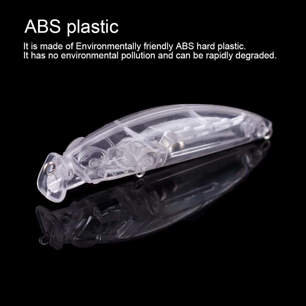 Hanlin-cebos flotantes para pececillos sin pintar, cebos de pesca con sonajeros, Wobblers en blanco para aparejos de Lucio, 10/20 piezas, 8CM, 8,5G - imagen 5