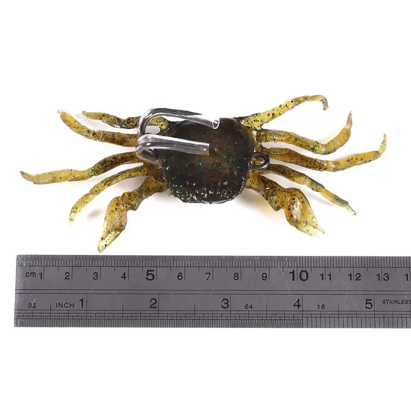 2 uds. de 10cm, 30g, anzuelos de cangrejo de pesca, cebo de pesca artificial, cabeza de plomo y plástico PVC - imagen 2