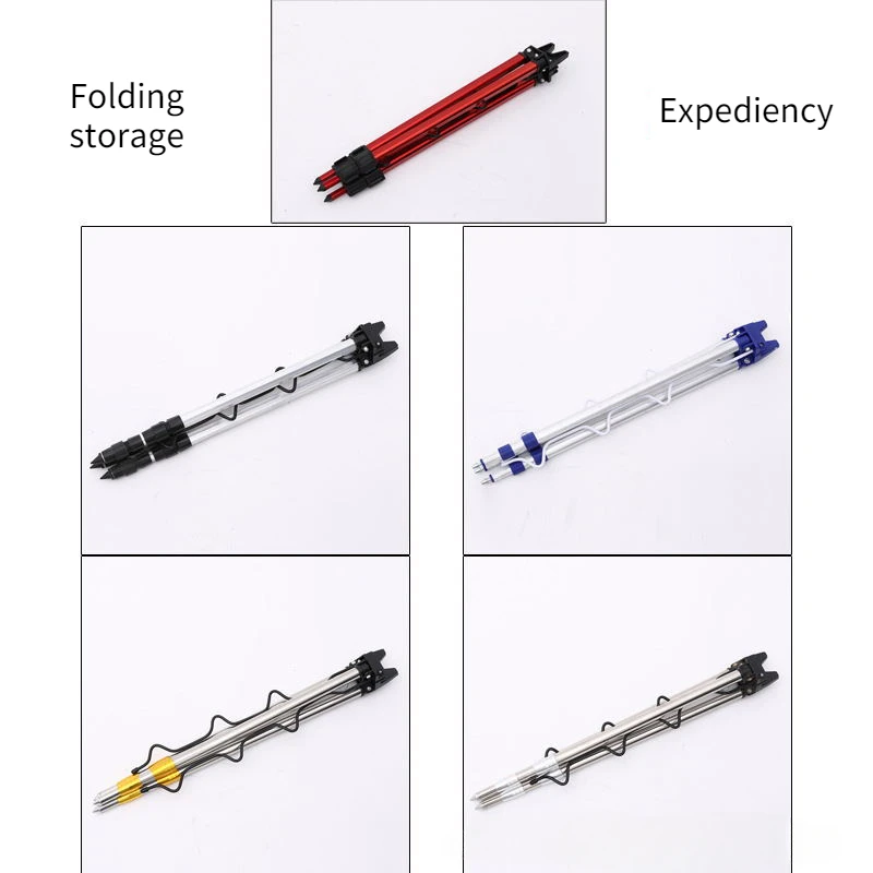 Soporte para caña de pescar de mar, aleación de aluminio, soporte Triangular de inserción de suelo, herramientas de pesca telescópica de lanzamiento de largo alcance, 1 ud. - imagen 5