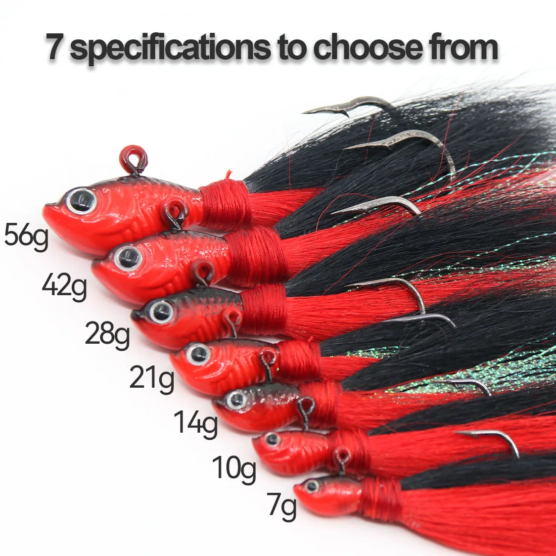 Bucktail Jigs 9KM – Señuelo para jigging en agua salada - imagen 4