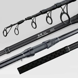 Caña de Pescar Telescópica de 3.0M-4.2M, Caña de Señuelos de 30-200g, Caña de Spinning de Carbono 40T, Caña de Lanzamiento a Distancia para Agua Salada y Agua Dulce