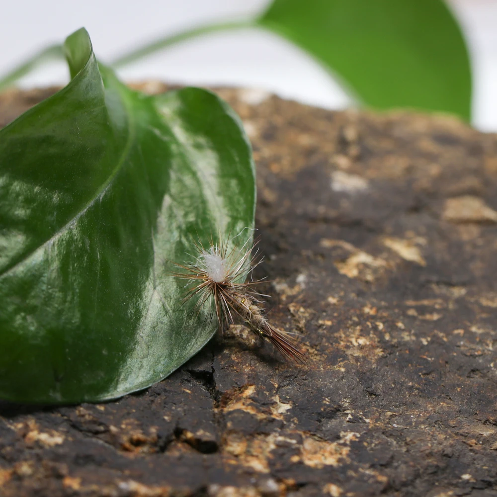 ICERIO 6 piezas # 14 Paracaídas Adams mosca seca cuerpo de oreja de liebre marrón anzuelos bronceados Caddis Midge Mayfly trucha señuelo de pesca cebo - imagen 2