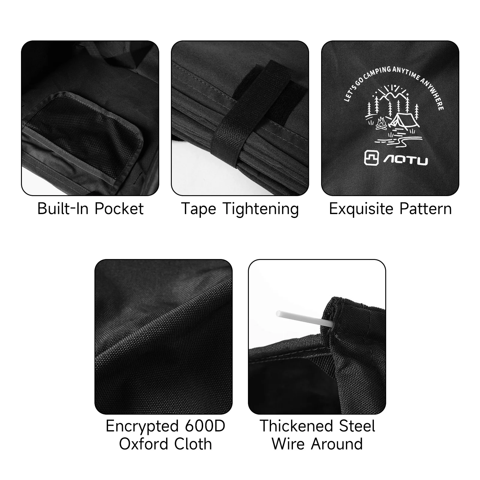 Caja de almacenamiento para acampada, cubo de basura plegable para exteriores, multifuncional, ligero, práctico, contenedor plegable triangular de gran capacidad de 27L - imagen 4