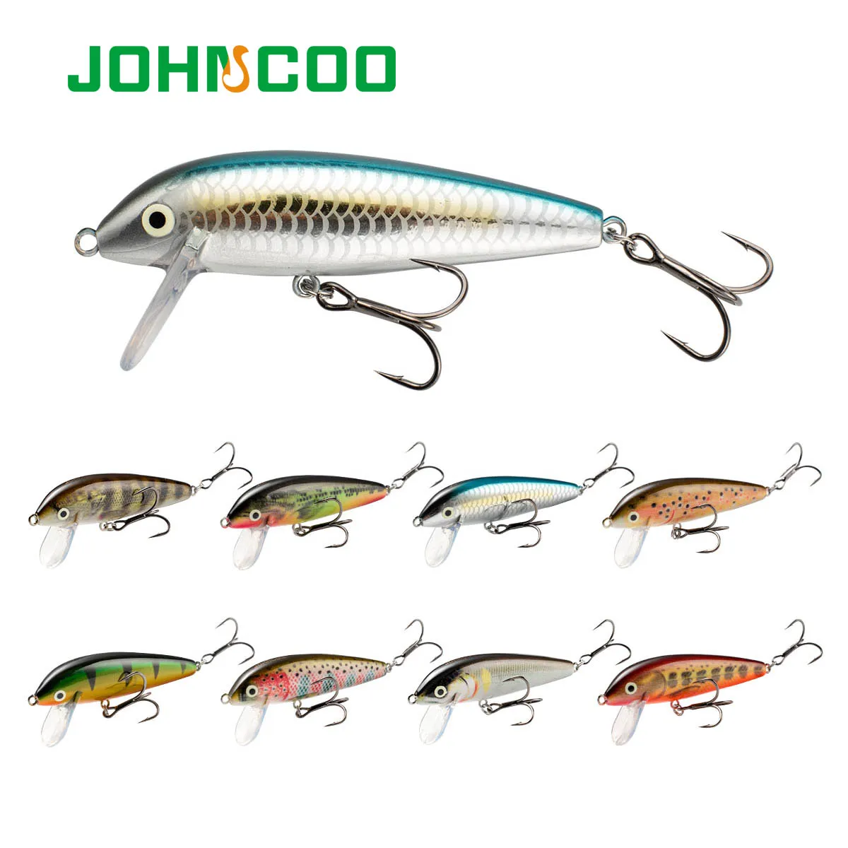 JOHNCOO-señuelo de pesca de pececillo hundido, 7cm, 7,5g, señuelo Artificial para trucha, corriente, lago, Jerkbait, pesca en roca, cebos duros - imagen 2