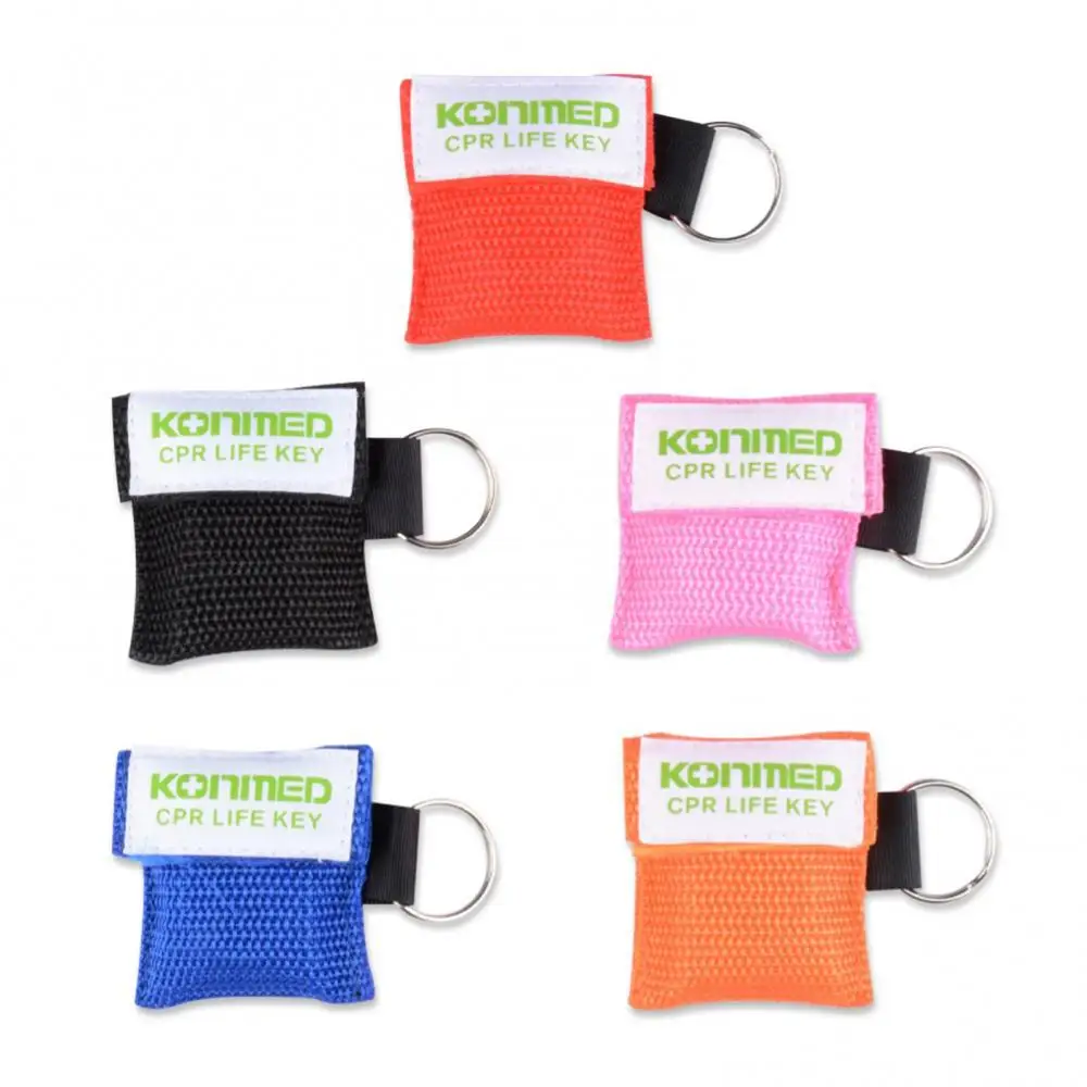 LLavero de primeros auxilios, máscara de CPR de emergencia, respiración, protección facial y bucal, herramientas profesionales de rescate al aire libre, máscara de primeros auxilios - imagen 2