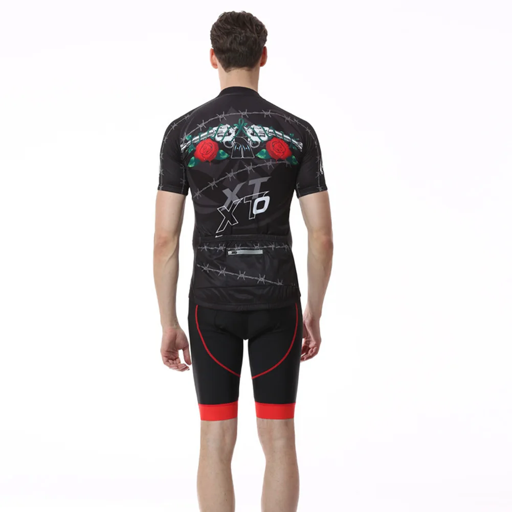 Conjunto jersey ciclista de secado rápido y culotte acolchado - imagen 3