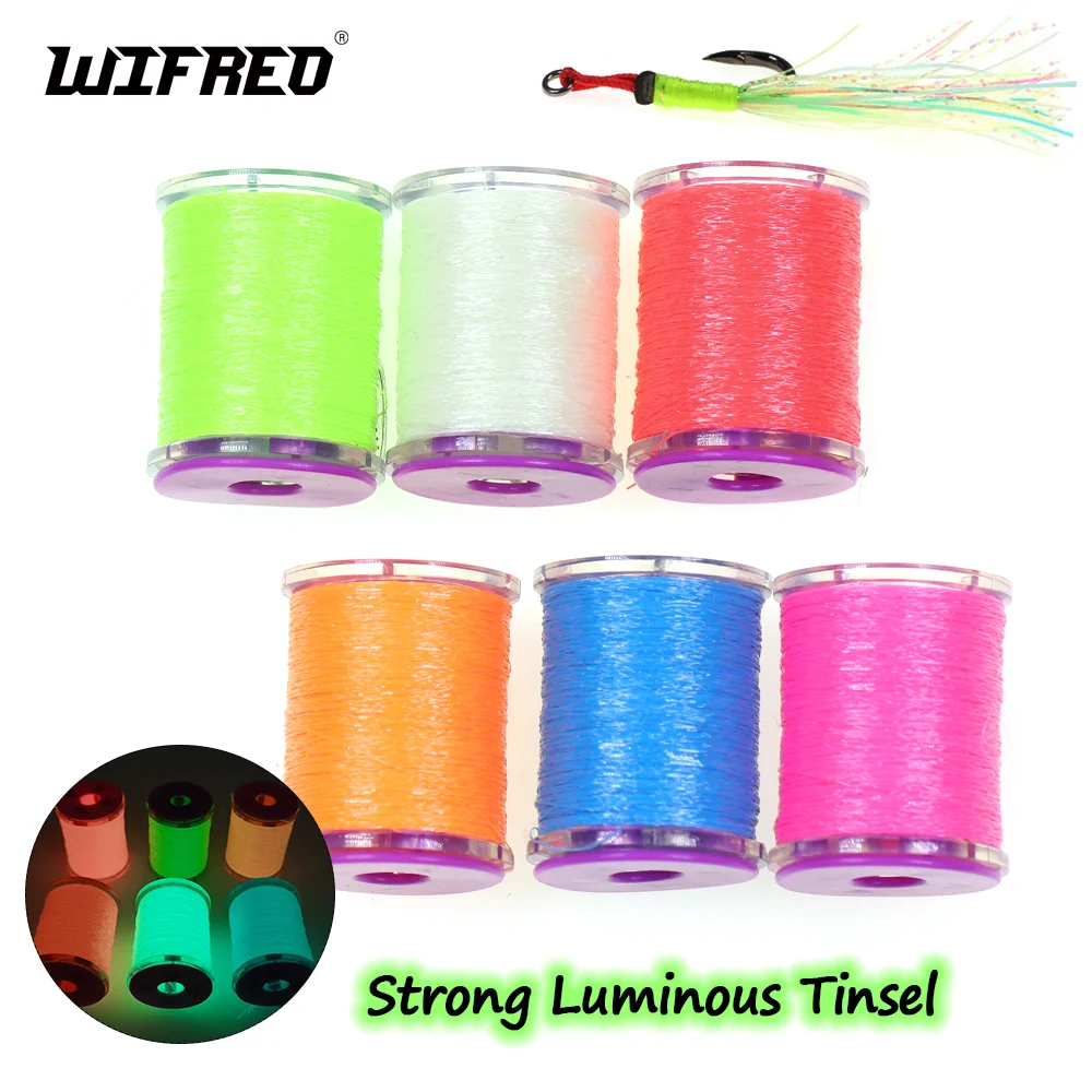 Wifreo, 2 uds., oropel luminoso, gancho de asistencia, plantilla, señuelo, aparejo Sabiki, Streamer, Midge, Ninfa, cuerpo, ala, piernas, cola, atado de moscas, Material - imagen 2