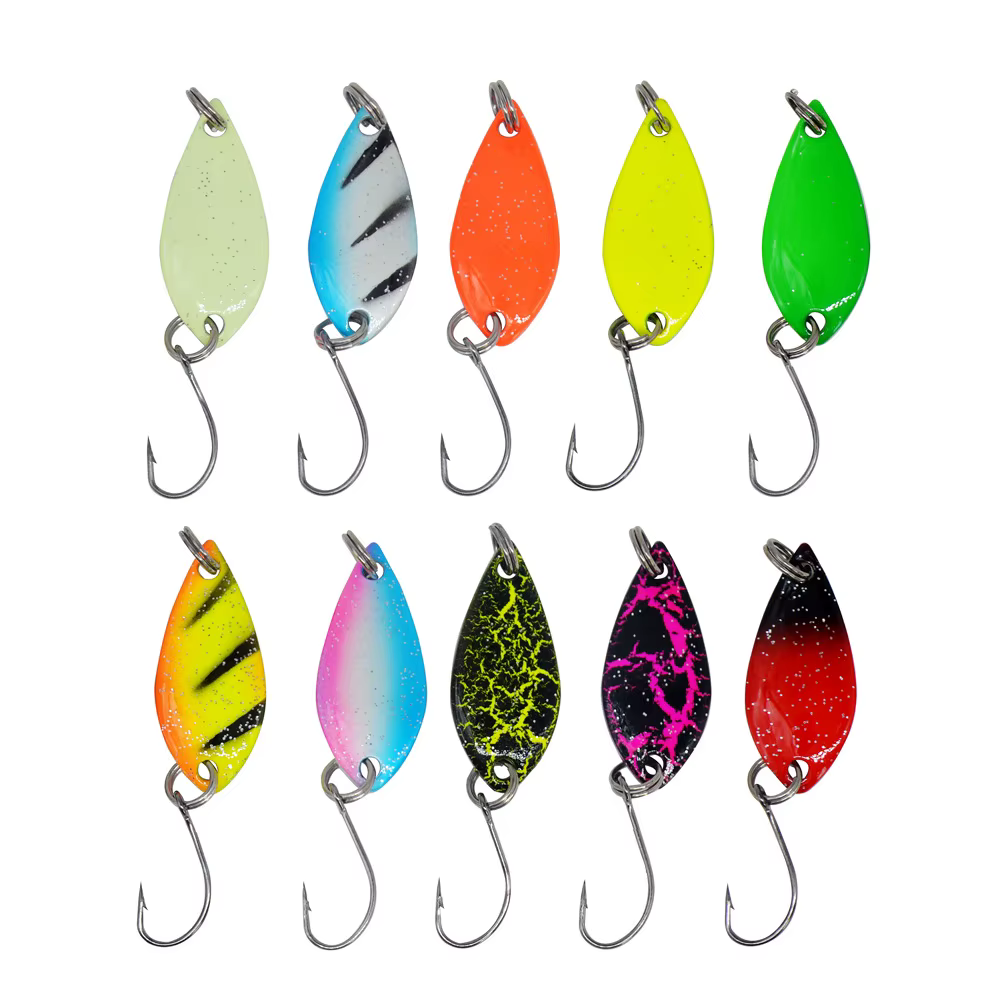 Cucharillas de pesca coloridas para trucha y black bass - imagen 2