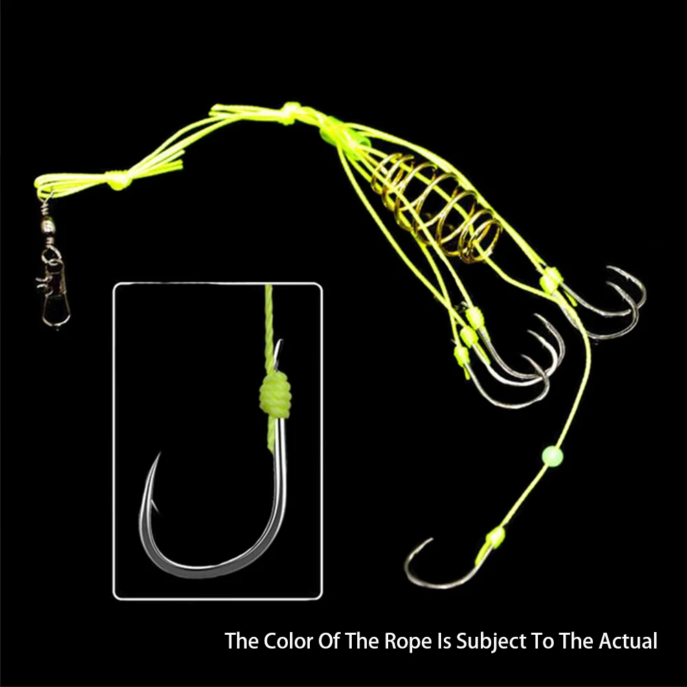 Fishinghook-gancho De monstruos De agua, Accesorios De Pesca, equipo De carnasier Leurre, resortes De acero inoxidable, 4 Uds./lote - imagen 4