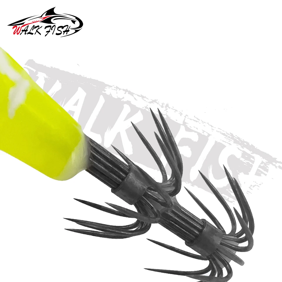 WALK FISH-señuelo tipo Gamba, 105mm, 11,3g, plantilla de calamar, luminoso, Horizontal, hundimiento lento, madera, camarones, pulpo, pesca de sepia - imagen 2