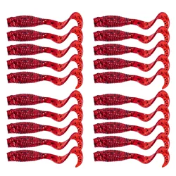 Goture 20 unids/lote señuelo suave cola en T señuelo de pesca 5cm 1,19g Swimbait cebo de lubina Wobbler cebo de gusano blando señuelos de langosta suaves realistas