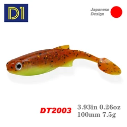 Cebo T-Tail suave 100mm - Isca para mar
