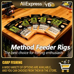 Aparejos Method feeder preatados – pelo y anzuelos con púas para carpa