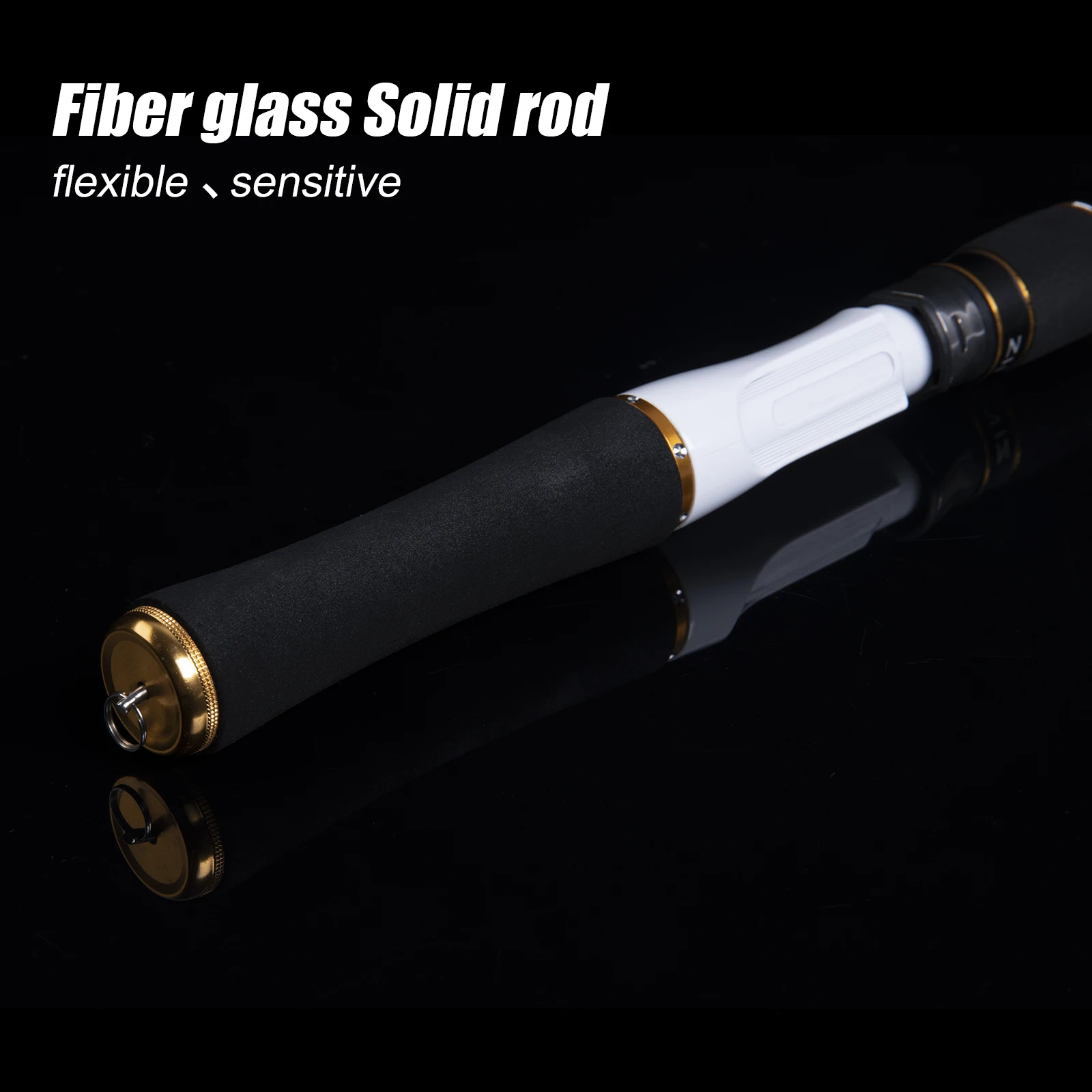 Caña de pescar en hielo Goture, 60cm, 65cm, caña de pescar de invierno, cañas de pescar en hielo de fibra de vidrio sólido, caña de aparejos de señuelo ultracorto - imagen 4