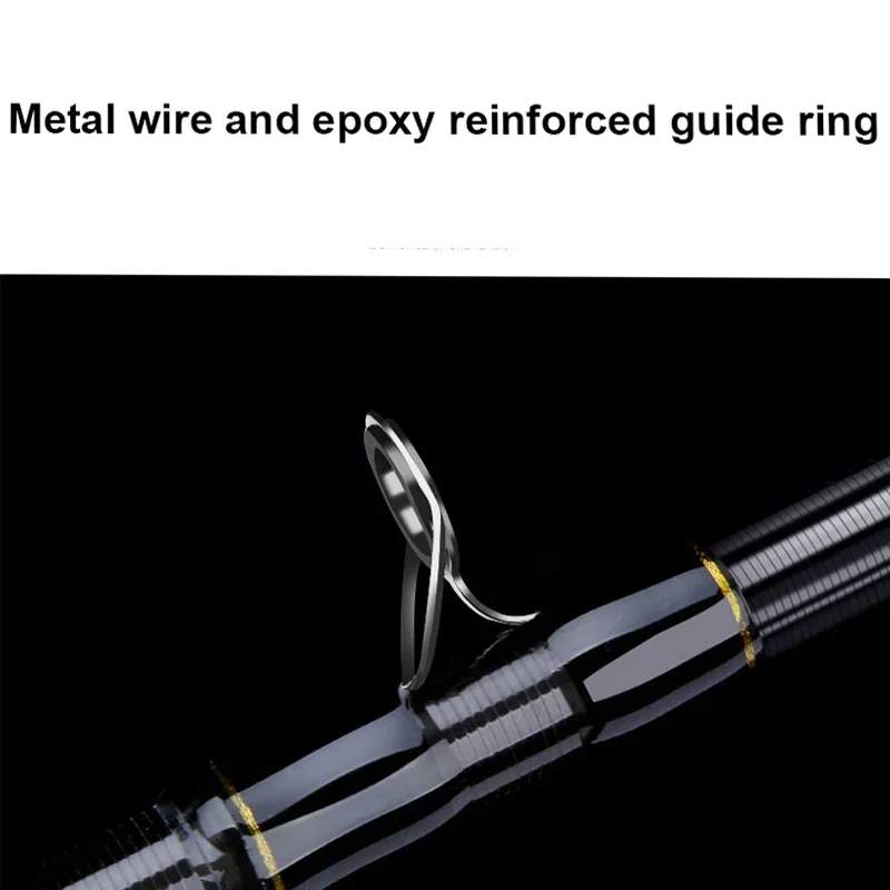 Caña de pescar superdura, 2,1 m, 2,4 m, 2,7 m, 3,0 m, de carbono de alta calidad, giratoria, para Baitcasting, bote de viaje, ultraligera, 20-150g - imagen 5