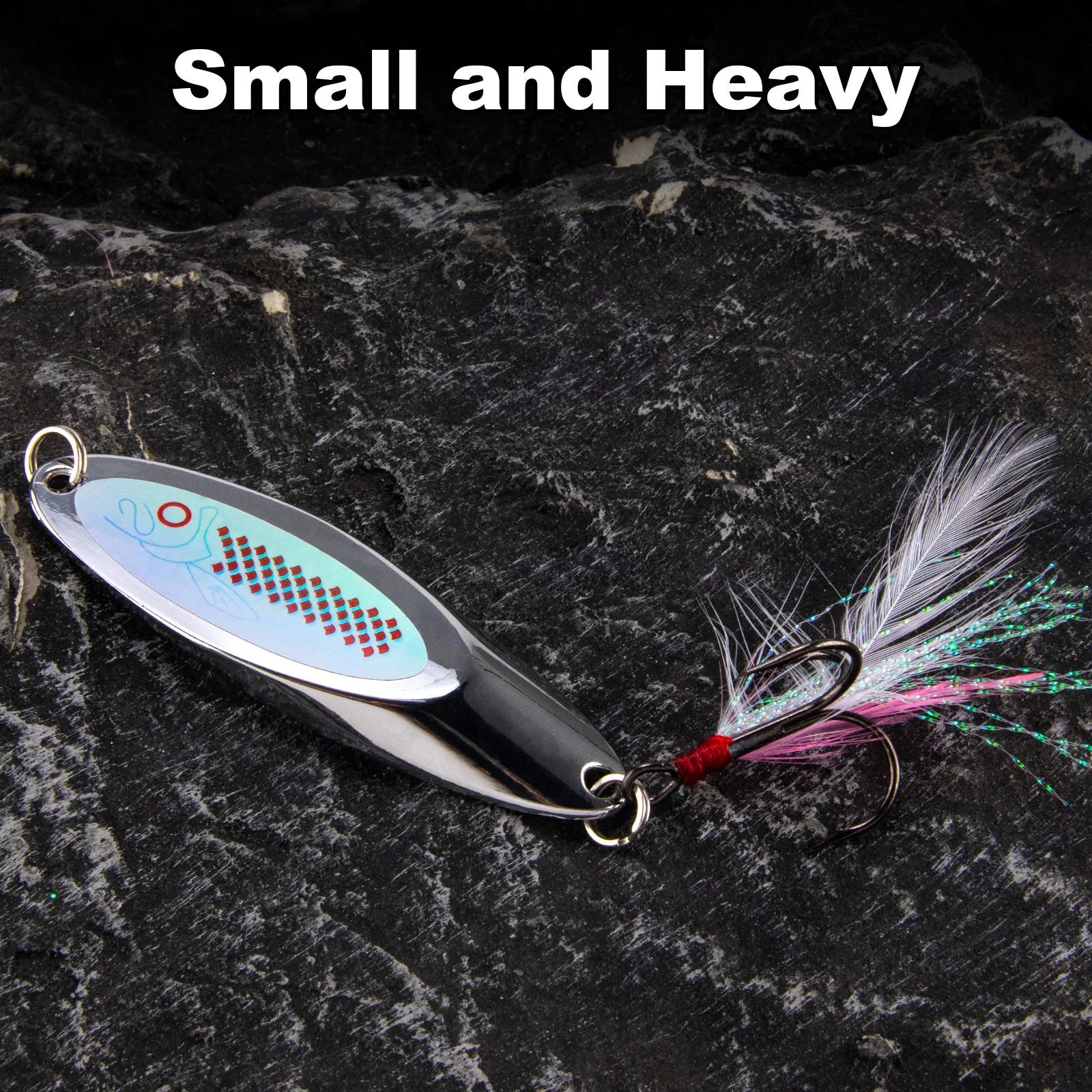 Señuelo de pesca con cuchara giratoria de Metal, cebo duro con gancho triple Flash, fundición larga para mar, lubina, bacalao, caballa, barco, 10g-42g - imagen 4