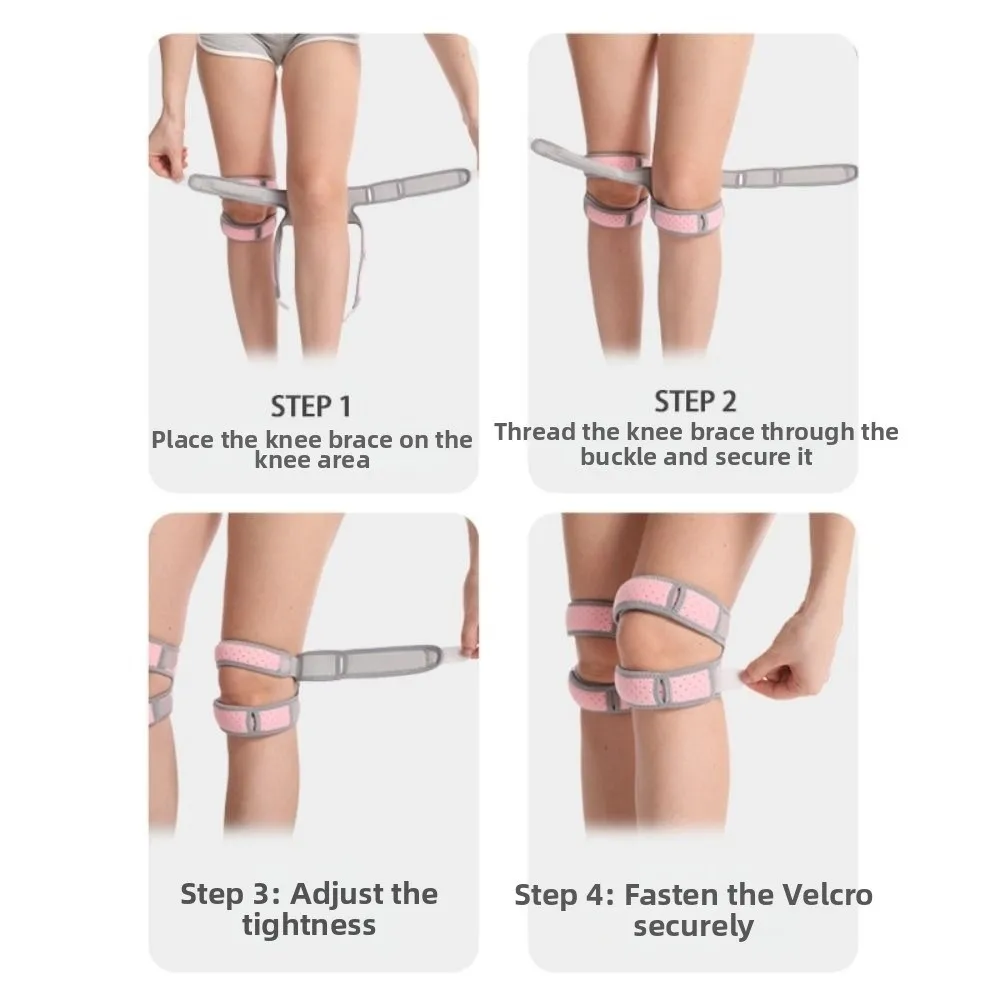 Verstelbare Ondersteuning Sport Kniebeschermer Ademend Schokabsorberende Fitness Knieschijven Antislip Patella Kniebrace Verlichten van Kniepijn - imagen 4