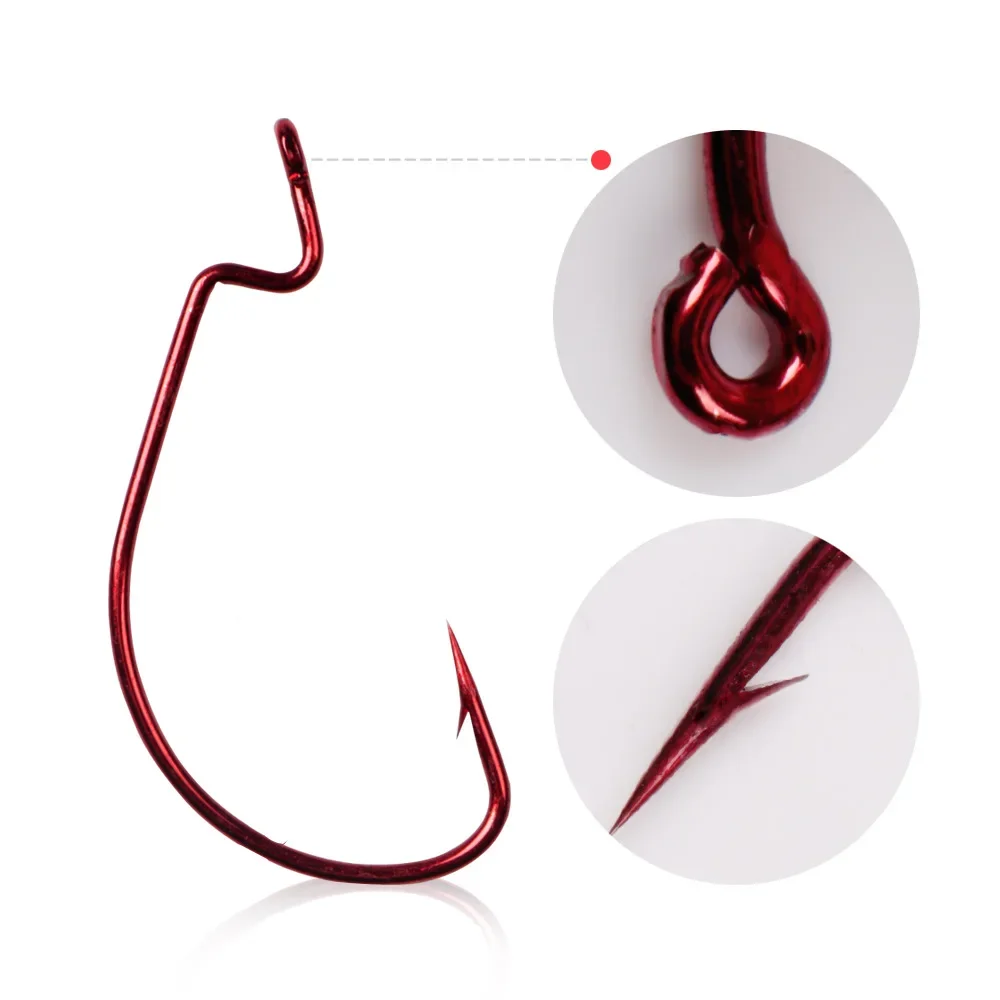Anzuelo Texan Softjerk 5/0 – Acero carbono para Texas Rig - imagen 5