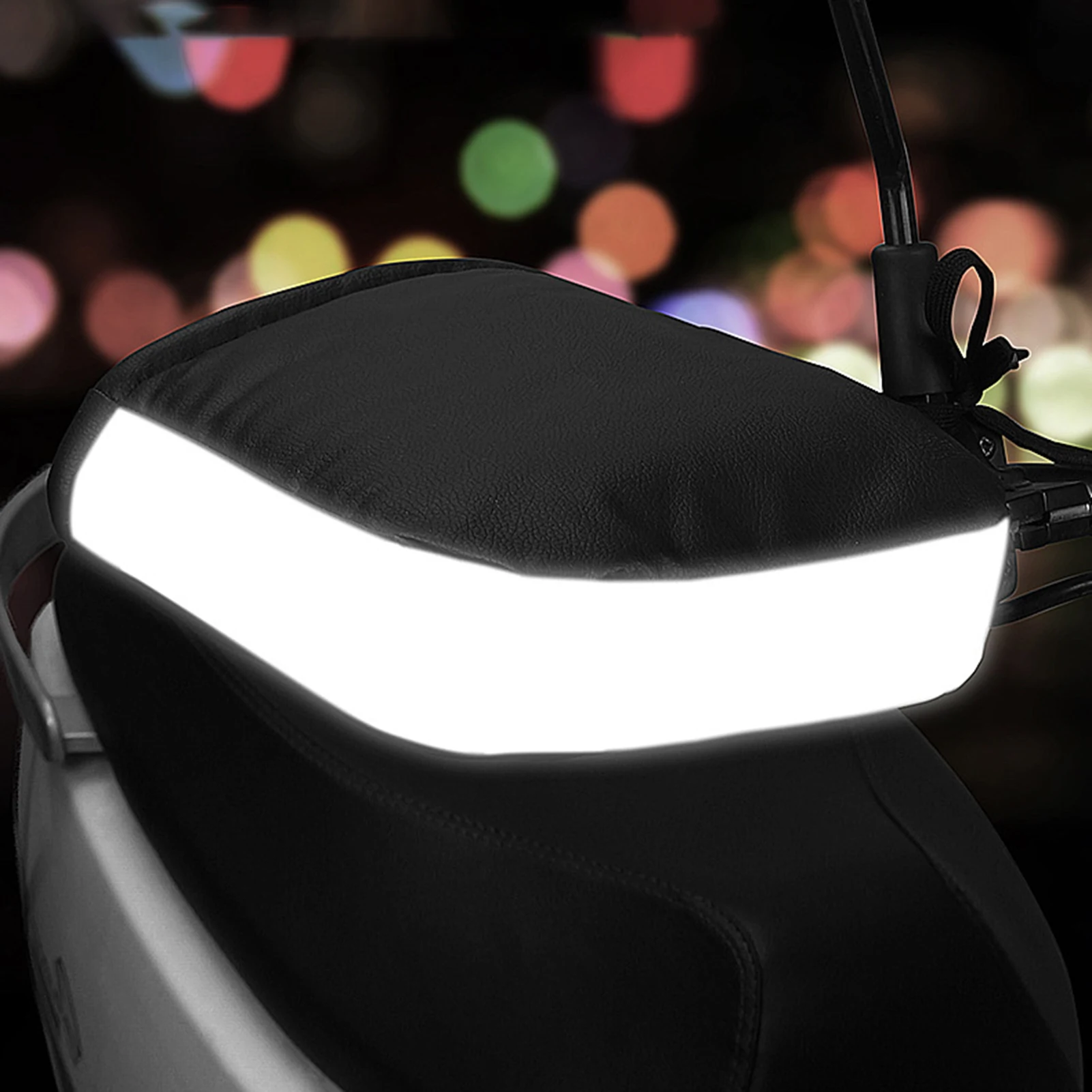 Guantes de manillar impermeables para invierno, manoplas gruesas de felpa a prueba de viento para motocicleta, bicicleta eléctrica, accesorios para ciclismo al aire libre