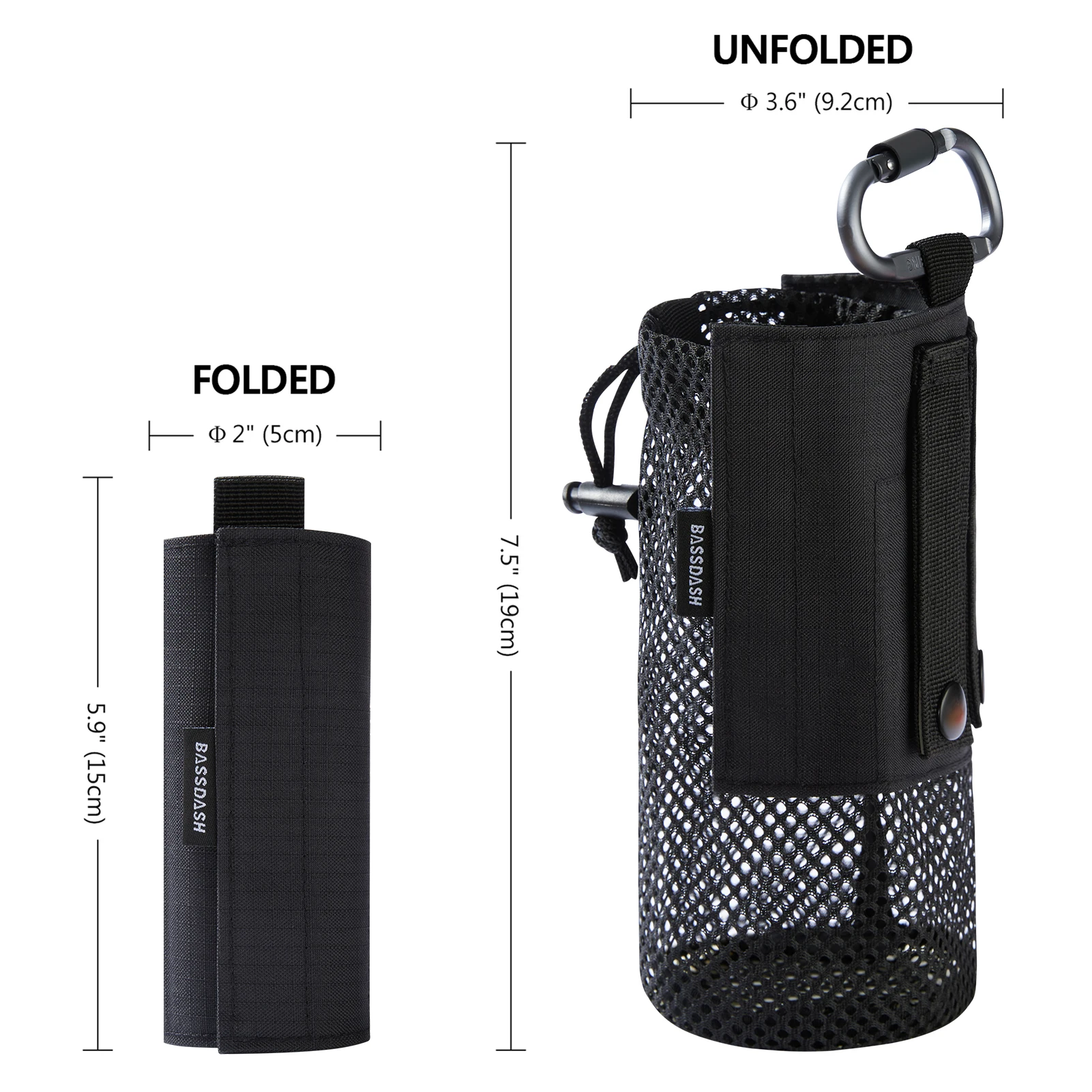 Bolsa portabotellas Bassdash – Sistema Molle para pesca - imagen 4