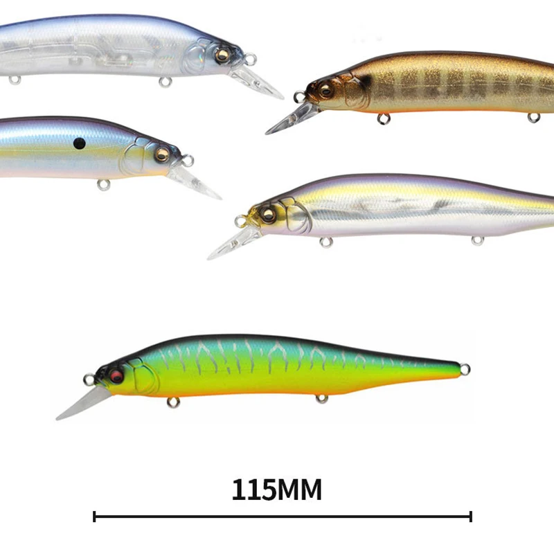 Señuelo de Pesca de pececillos que se hunde, 1 piezas, 115mm, 16,7g, Wobbler Crankbait Isca, cebo duro Artificial, aparejos de Pesca de carpa - imagen 5