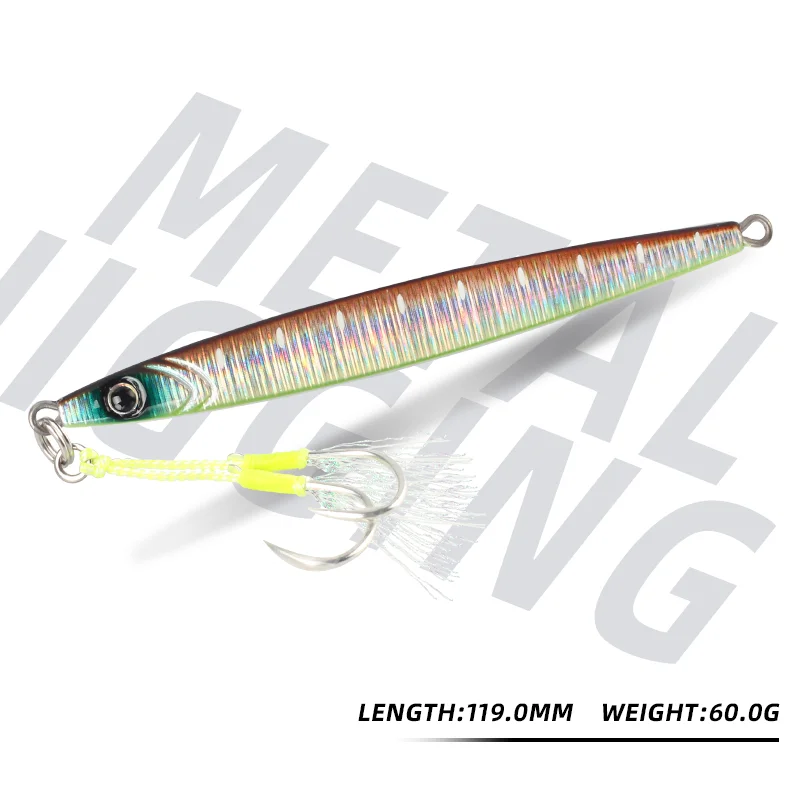 Magic Works Pesca nuevo 2024 plantilla de Metal Señuelos de Pesca 60G plantillas de mar cebo de Pesca Artificial aparejos Pesca perca cebos Woblery - imagen 3