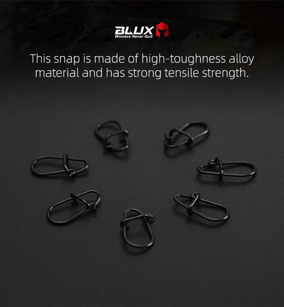Broche BLUX negro mate con bucle de señuelo