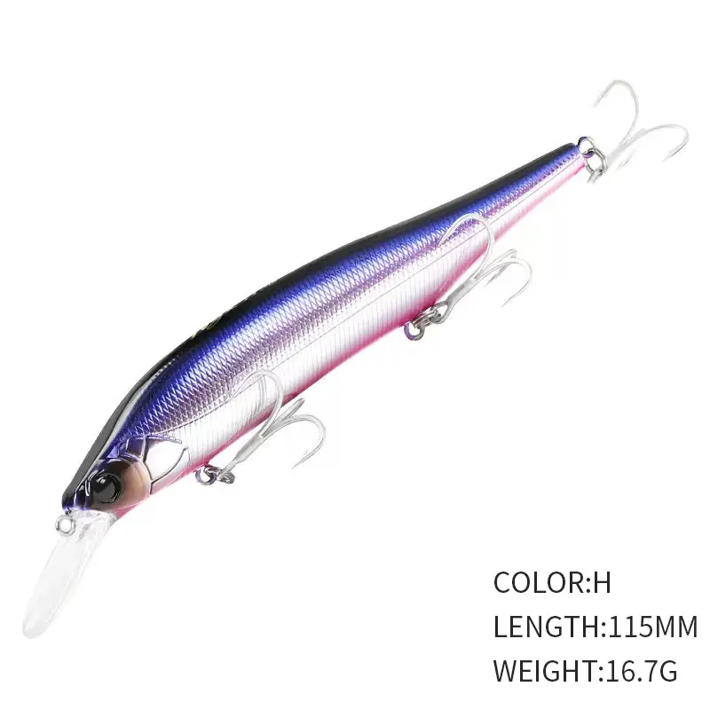 Señuelos de pesca de pececillo hundido, modelo popular japonés, 115mm, 16,7g, Jerkbait, Lucio, Carkbait, Wobblers, Swimbait, cebo profesional - imagen 5