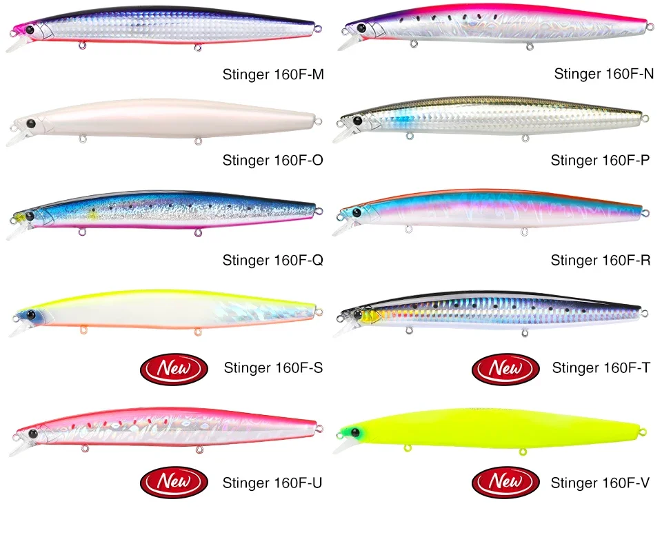 señuelos de pesca de diferentes colores