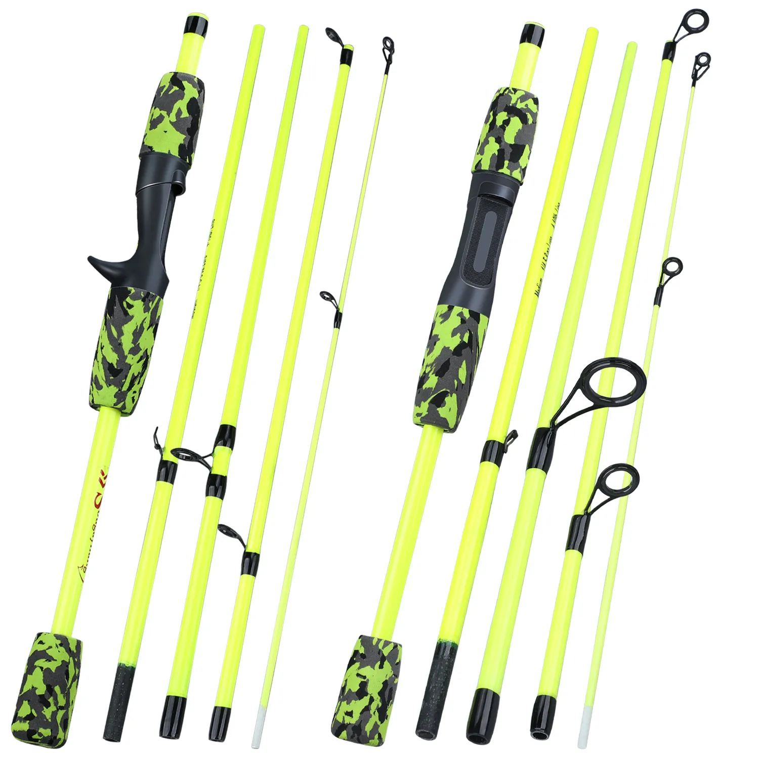 Sougayilang, cañas de pescar con señuelo giratorio de 5 secciones, peso ultraligero de fibra de carbono para viajes, Pesca de carpa de agua dulce - imagen 3