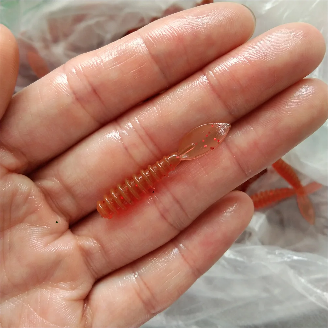 Swolfy-señuelo de pesca de silicona blanda, cebo de gusano, 20 piezas, 35mm, 0,3g, olor con sales - imagen 4