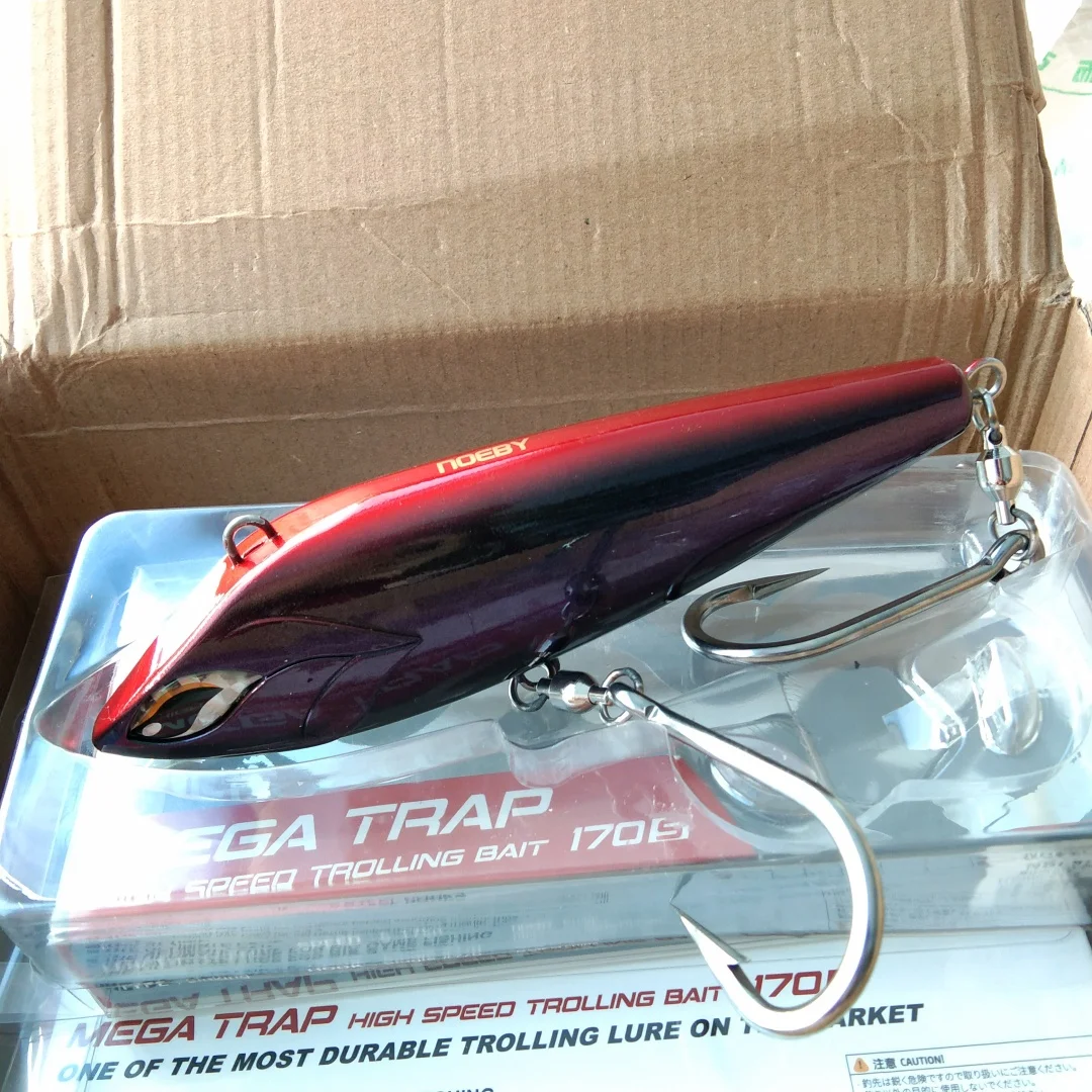 NOEBY-señuelo de pesca VIB hundido, cebos duros artificiales para atún Wahoo, pesca de gran juego, Mega trampa, 170mm, 213g 210mm 347g - imagen 2