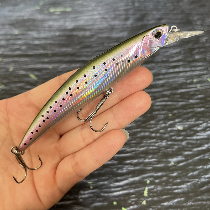 Señuelos de Pesca de pececillo que se hunden, cebo duro Artificial para agua salada, Lucio, trucha, Swimbait, Wobblers, accesorios de pesca, 19g, 110mm - imagen 4