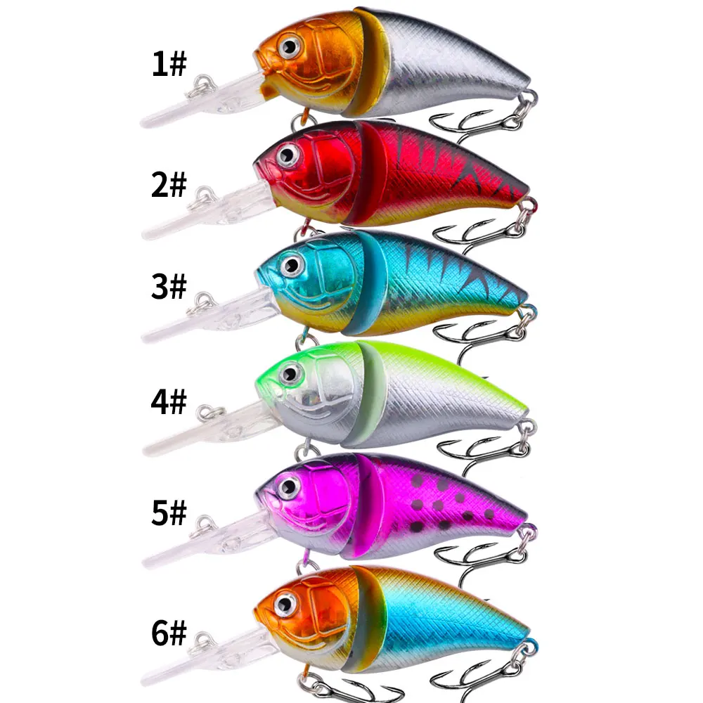 Crankbait de 14,3g, 8,5 cm, cebo duro con manivela para lubina, Lucio, carpa, señuelo de Pesca Artificial, aparejos de Pesca, ojos 3D, 1 ud. - imagen 5