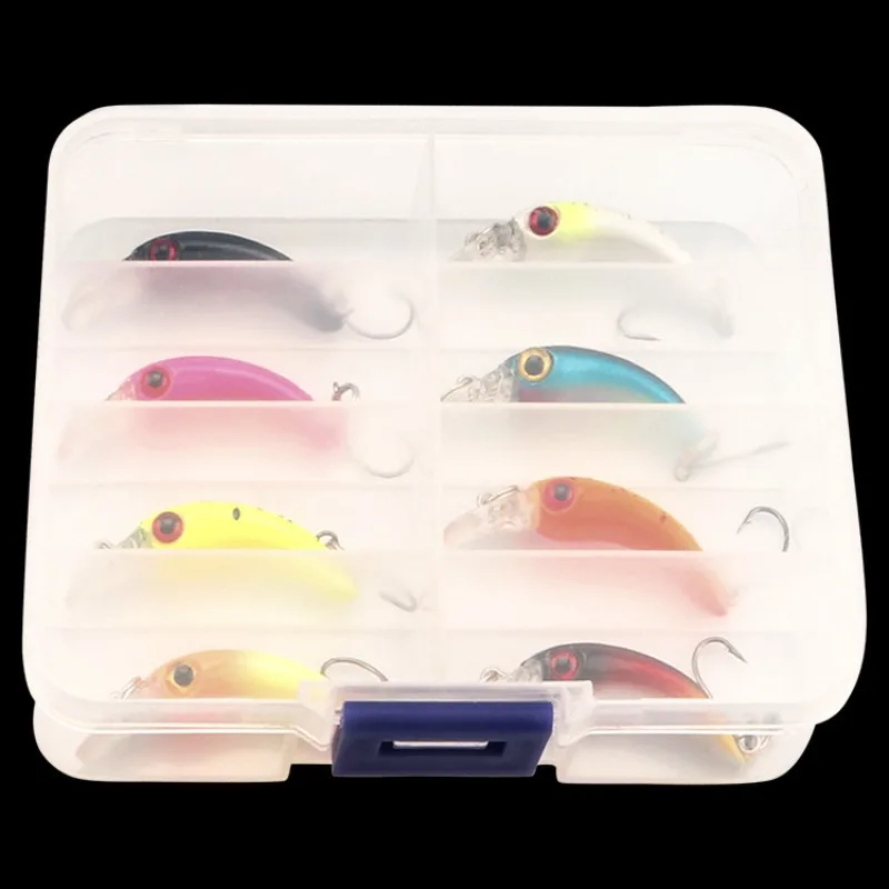 8 Uds 1,5g Minnow Road Runner Set Micro BaitMini-Arco gancho único cebo falso Foil Rock SpinnerbaitNewbie elementos esenciales de pesca - imagen 2