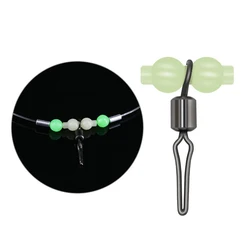 DNDYUJU 20 piezas calabaza luminosa giratorios de pesca conector giratorio accesorios de anzuelo de pesca herramientas de pesca