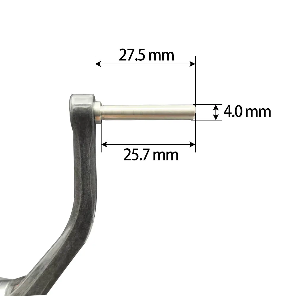 Carrete de pesca giratorio, mango de repuesto sin perilla, potente mango de alimentación tipo atornillado, enchufe cuadrado para enchufe hexagonal SHIMANO para DAIWA - imagen 4