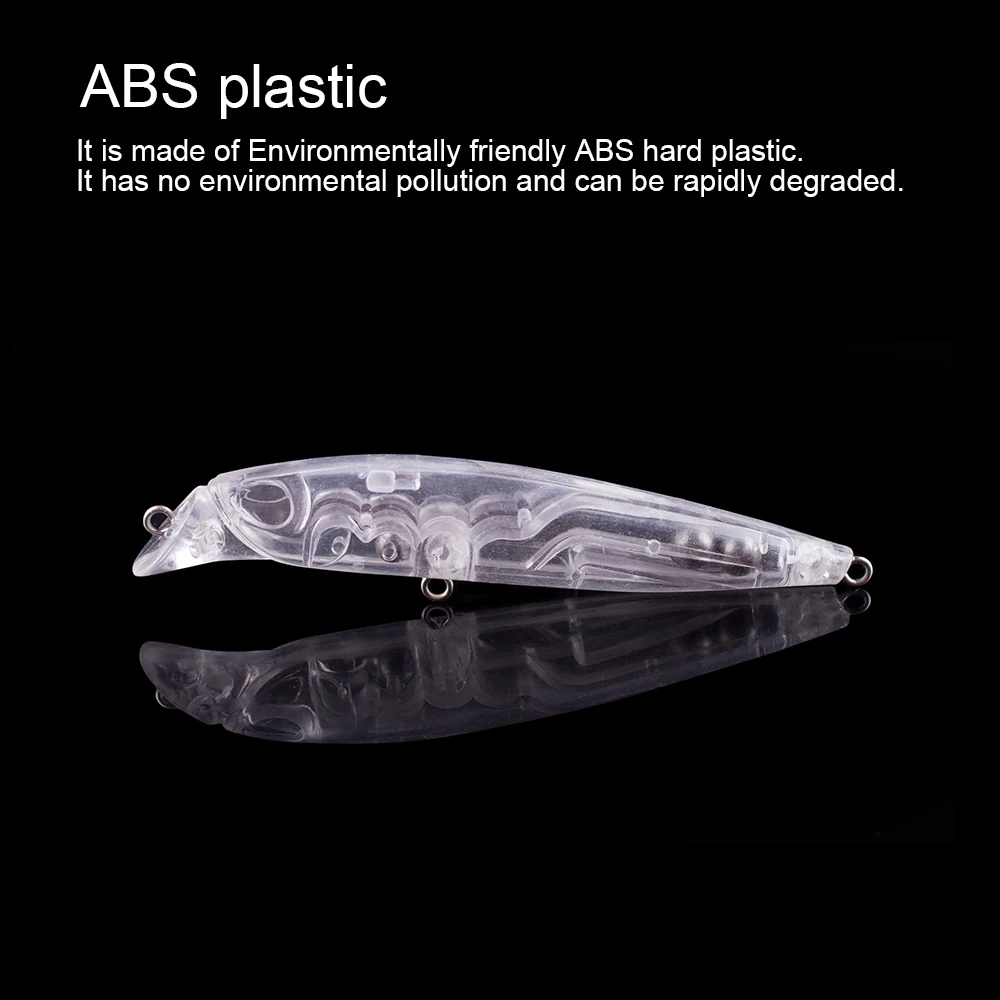 Hanlin-bolas de sonajero para buzo poco profundo, 10/20 piezas, 9,5 CM, 9G, cebo duro flotante sin pintar, Señuelos de Pesca artificiales en blanco - imagen 5