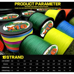 Sedal trenzado multifilamento 16 hebras – Extra fuerte