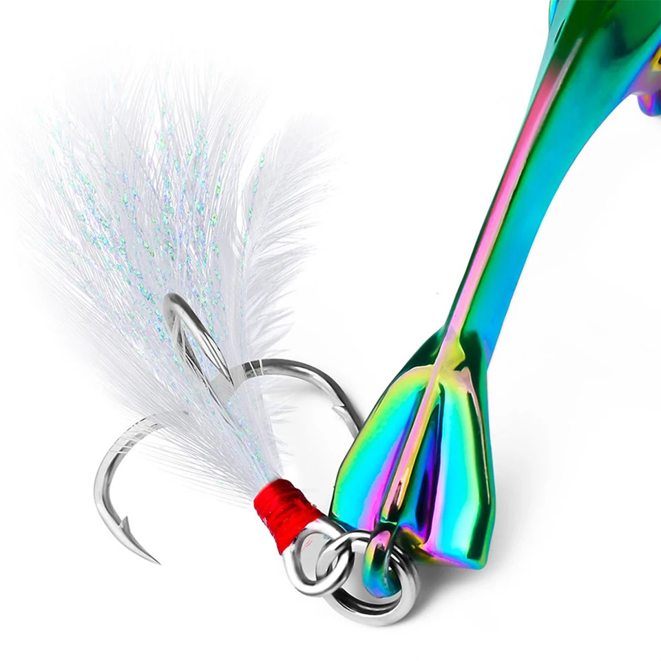 WALK FISH-Cebo giratorio de Metal VIB, cuchara de cebo duro que se hunde, cebo de Pesca de lentejuelas, 9G/13G/17G - imagen 4