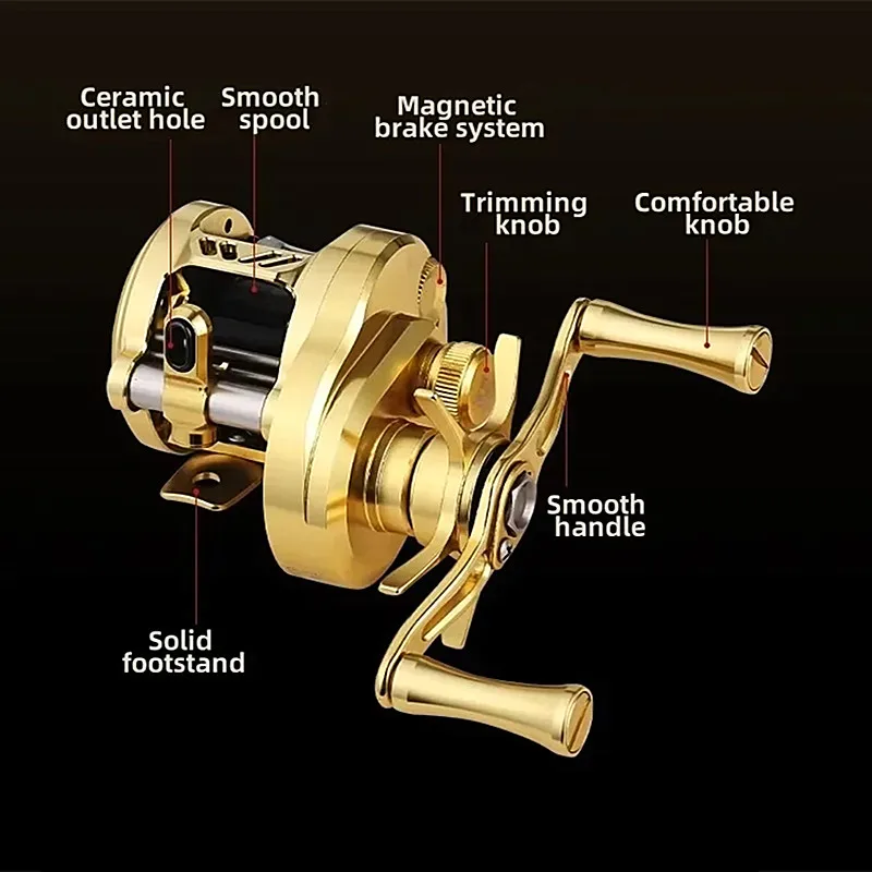 Carrete de pesca PRO Mirco Drum Baitcaster con pesa 139g 7,6:1 relación CNC aleación carrete poco profundo carrete de señuelo Baitcasting - imagen 2