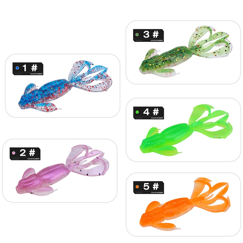 WEIHE 10 Uds 5,5 cm 1,6g dos colores pequeño salto camarón TPE cebo biónico tipo camarón cebo señuelo de dos colores - imagen 5