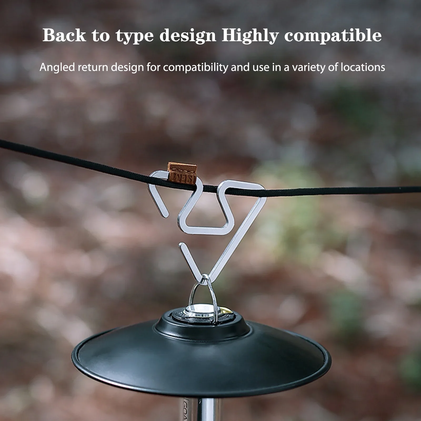 Gancho de almacenamiento multifuncional para acampada, lámpara para tienda, colgador de linterna, soporte fuerte de acero inoxidable, Kit de supervivencia de viaje para exteriores - imagen 3