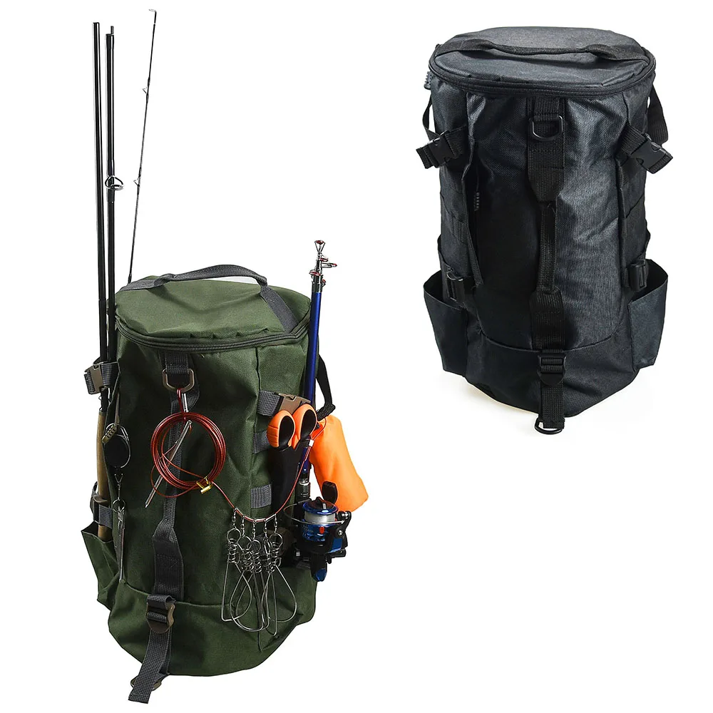 Mochila de pesca multifuncional de gran capacidad, bolsa de viaje al aire libre para acampar, caña de pescar, carrete, aparejos, bolso de hombro, bolsa de equipaje - imagen 3