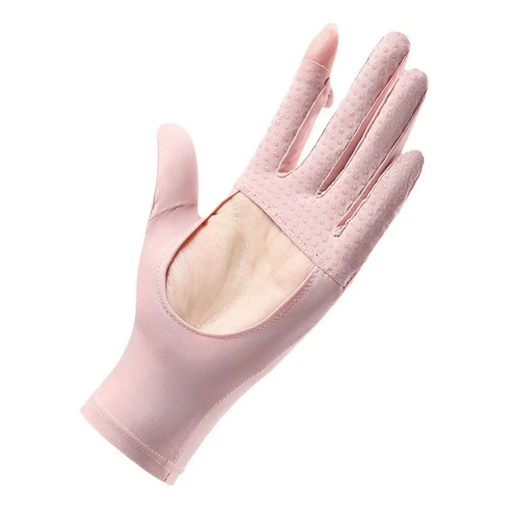 Guantes de seda de hielo con protección UV para verano, guantes transpirables con protección solar para pantalla táctil, guantes para conducir en bicicleta - imagen 4