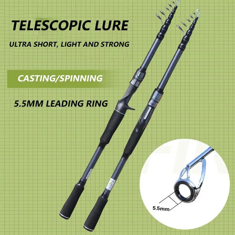 Mavllos BWG caña de pescar giratoria telescópica para carpa – 1,8‑3 m